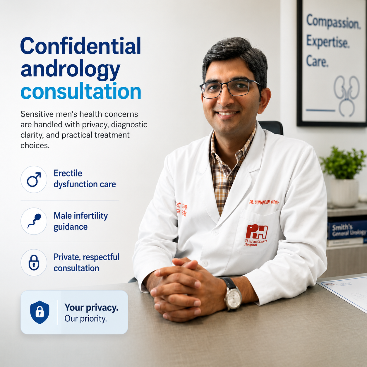Confidential andrology consultation