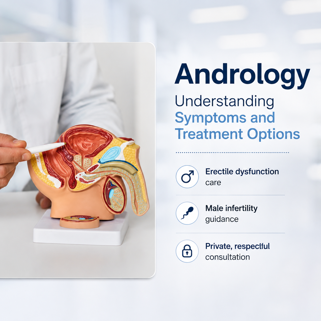 Confidential andrology consultation