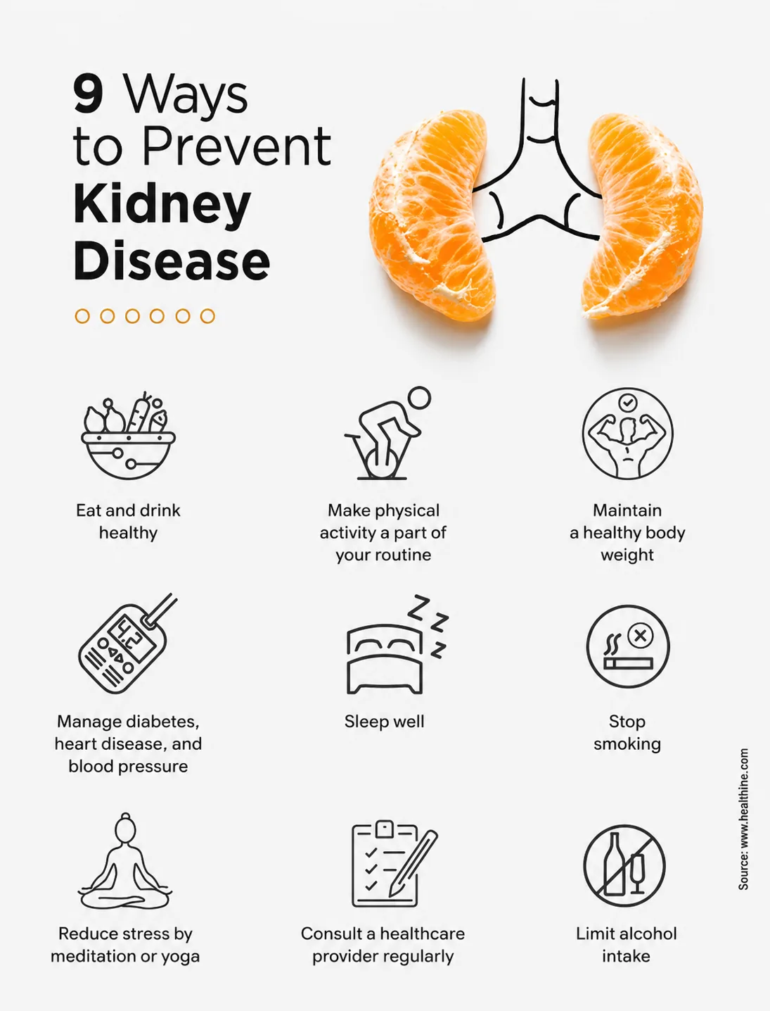 Kidney disease prevention awareness graphic
