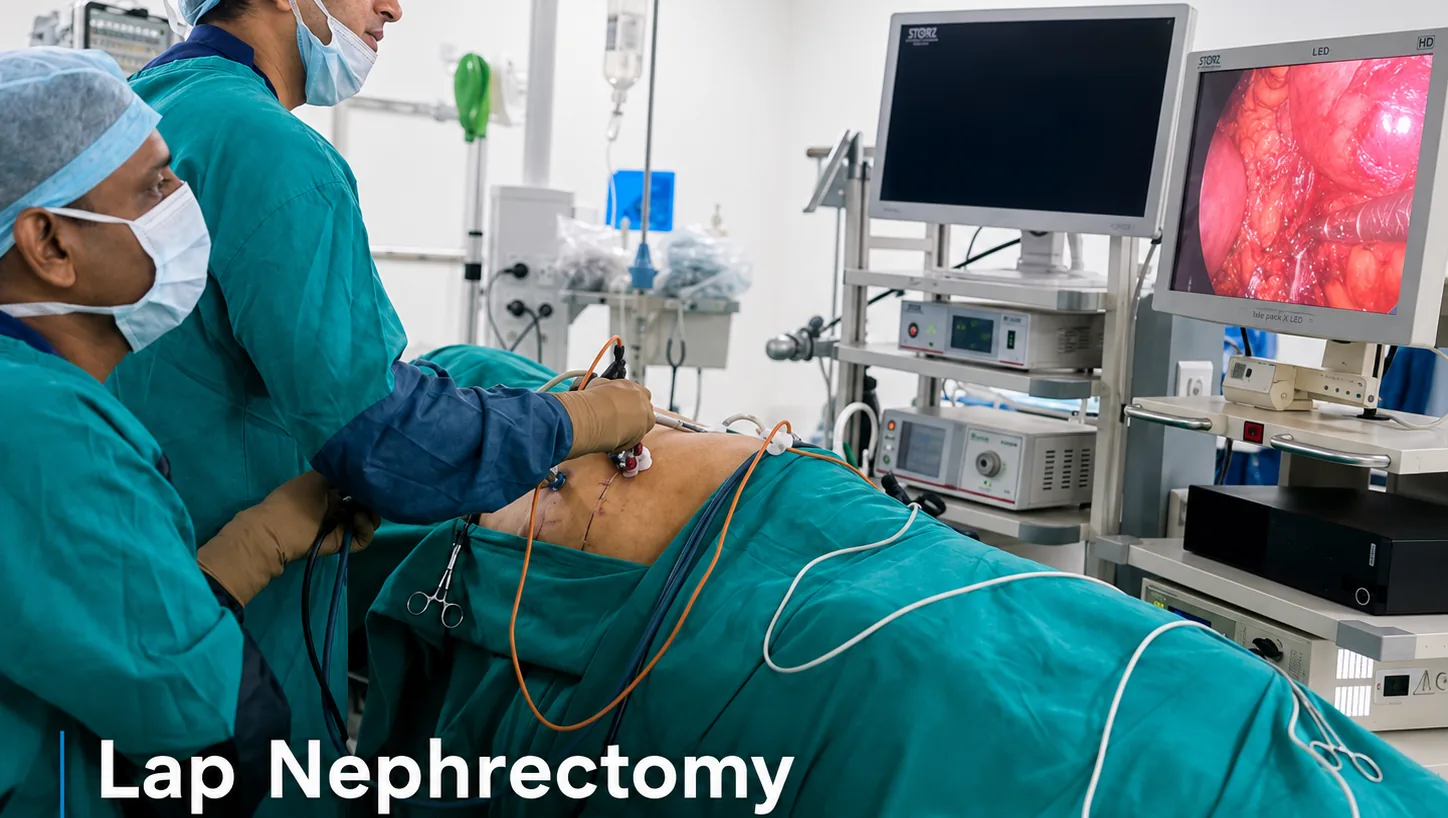 Laparoscopic urology surgery setup